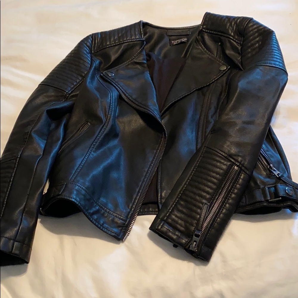 Topshop black moto jacket